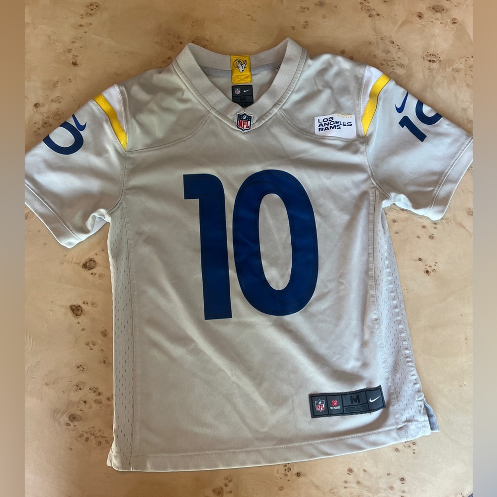 Nike Cream and Blue Jersey Kupp Number 10